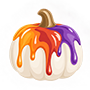 ceramic pumpkin paint pouring